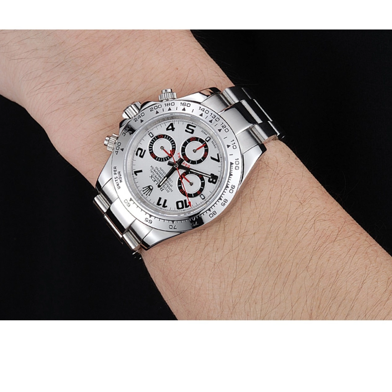Aaa replica Rolex White Dial Steel Daytona Cosmograph White Bezel 1454242 Stainless 0710